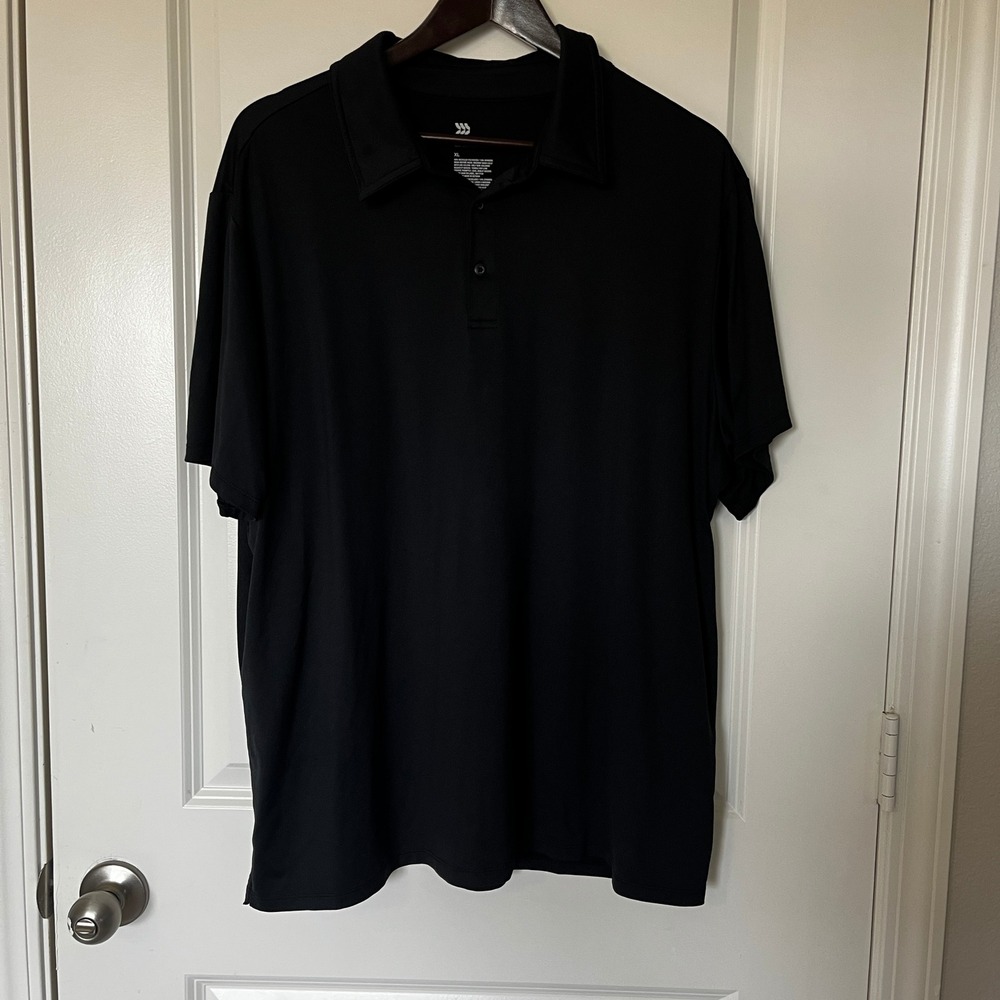 All in Motion Mens XL Black Short Sleeve Polo Shirt - Picture 3 of 5